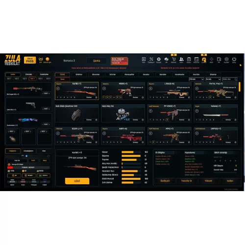  87 LEVEL ZULA SATILIK ELİT HESAP